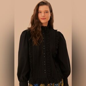 Elegant Black Lace Women's Top